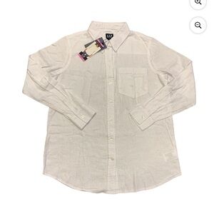 GAP White Button-Up Shirt